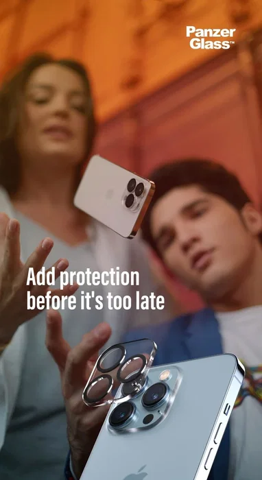 PanzerGlass Protector de Lente de Cámara PicturePerfect, Cristal Templado para iPhone 13 y iPhone 13 Mini, Aplicación en Seco, Resistente a Golpes y Rayones