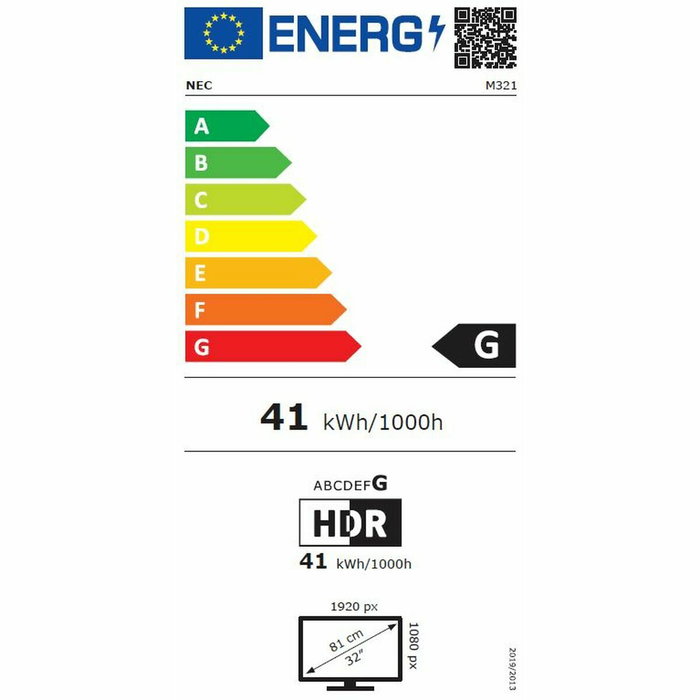 NEC MultiSync M321 Pantalla de Señalización Digital 32 pulgadas Full HD IPS Negro