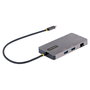 StarTech.com 120B-USBC-MULTIPORT Adaptador Multipuertos USB-C 2x HDMI 4K, PD 100W, Gris