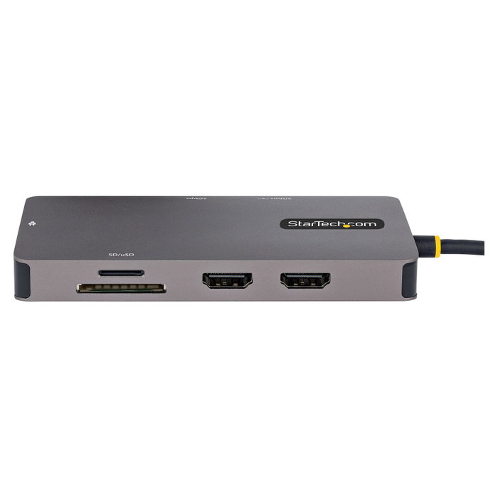 StarTech.com 120B-USBC-MULTIPORT Adaptador Multipuertos USB-C 2x HDMI 4K, PD 100W, Gris