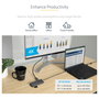StarTech.com Adaptador Multipuertos USB C 4K 60Hz con Hub USB-A, Ethernet y Carga 100W