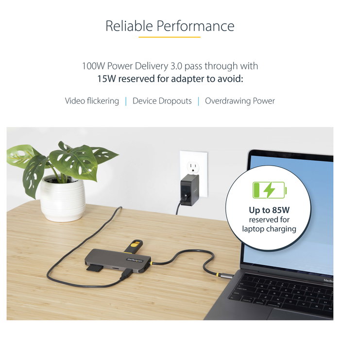 StarTech.com Adaptador Multipuertos USB C 4K 60Hz con Hub USB-A, Ethernet y Carga 100W StarTech.com Adaptador Multipuertos USB C 4K 60Hz con Hub USB-A, Ethernet y Carga 100W