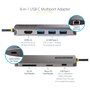 StarTech.com Adaptador Multipuertos USB C 4K 60Hz con Hub USB-A, Ethernet y Carga 100W