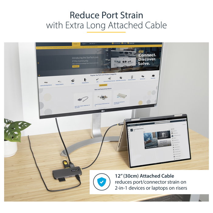 StarTech.com Adaptador Multipuertos USB C 4K 60Hz con Hub USB-A, Ethernet y Carga 100W StarTech.com Adaptador Multipuertos USB C 4K 60Hz con Hub USB-A, Ethernet y Carga 100W