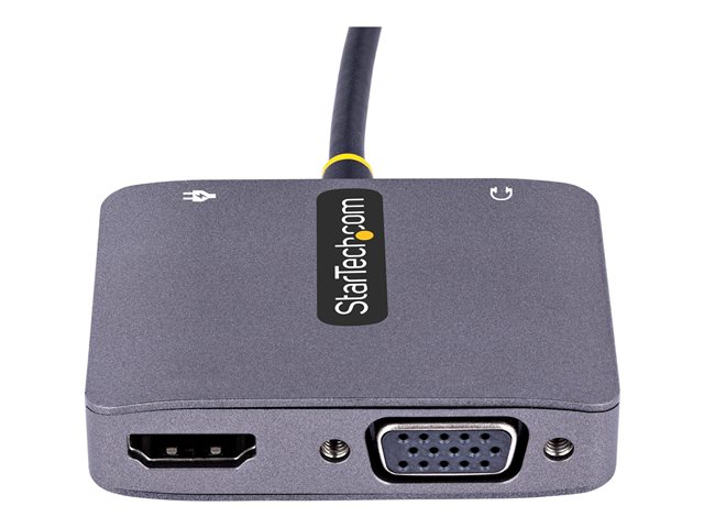 Startech Adaptador USB Tipo C a HDMI VGA con Audio 3.5mm, HDR 4K a 60Hz, PD 3.0 100W