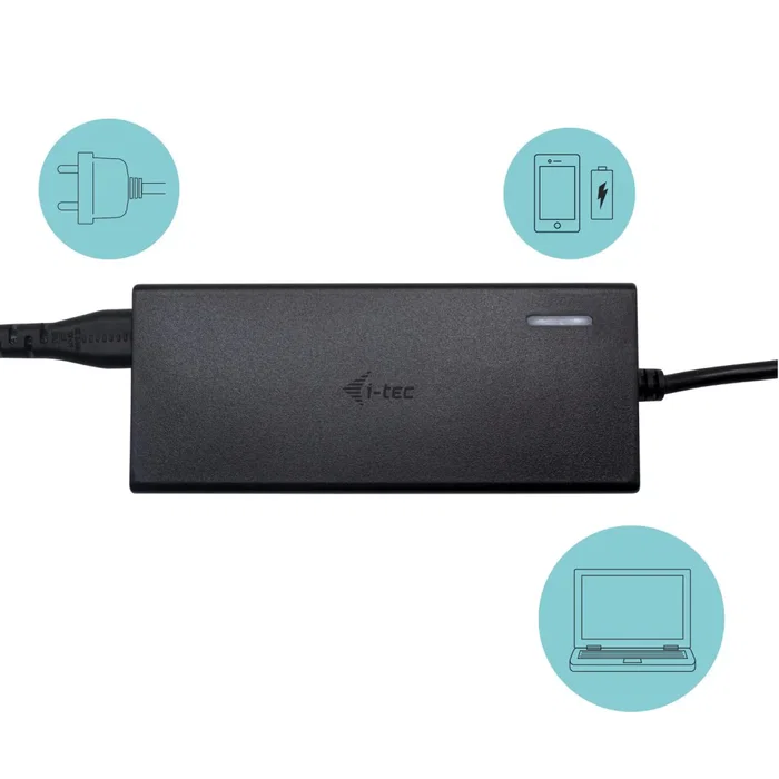 I-tec C31NANOVGA77W Estación de Acoplamiento USB-C Metal con HDMI, VGA, LAN, 3xUSB 3.0, Lector de Tarjetas, Audio, Carga 100W PD + Adaptador de Carga Universal 77W USB-C/USB-A