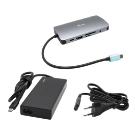 I-tec Nano Dock USB-C con HDMI, VGA, 3x USB 3.0, Gigabit Ethernet, Puerto Audio y Carga 100W - Estación de Acoplamiento para Portátil