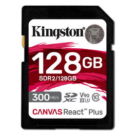 Kingston Tarjeta SDXC Canvas React Plus 128GB UHS-II U3 V90 300MB/s