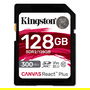 Kingston Tarjeta de Memoria Canvas React Plus 128GB XC 300MB/s