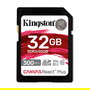 Kingston Tarjeta SDHC Canvas React Plus 32GB UHS-II U3 V90 300MB/s Lectura 260MB/s Escritura XC