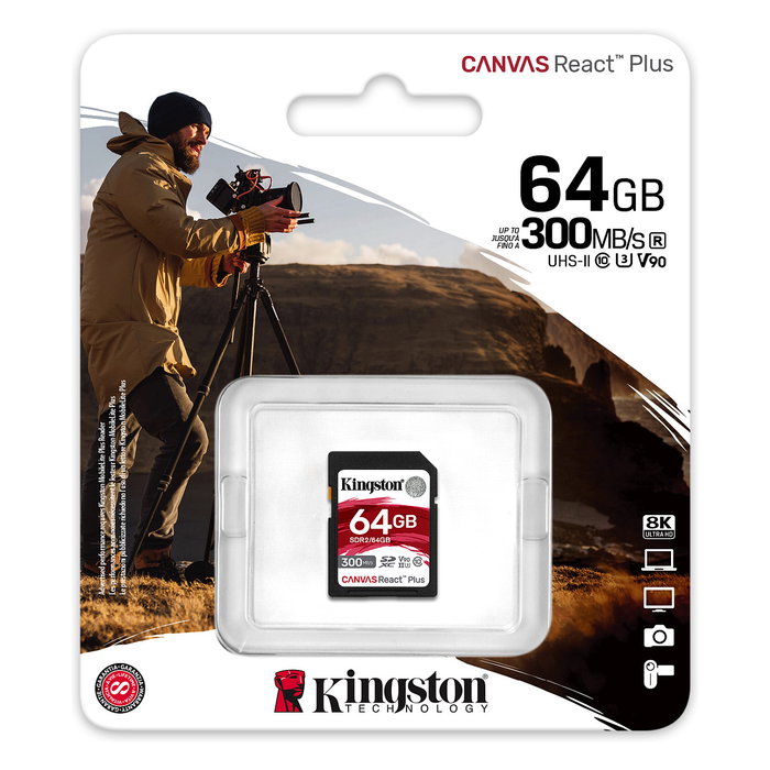 Kingston Canvas React Plus 64GB SDXC UHS-II V90