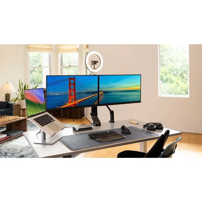 Kensington W2050 Webcam Pro 1080p Full HD Auto Enfoque, 93° Campo Visión, Micrófonos Estéreo, USB, Compatible Teams/Zoom, Tapa Privacidad, Negro/Gris