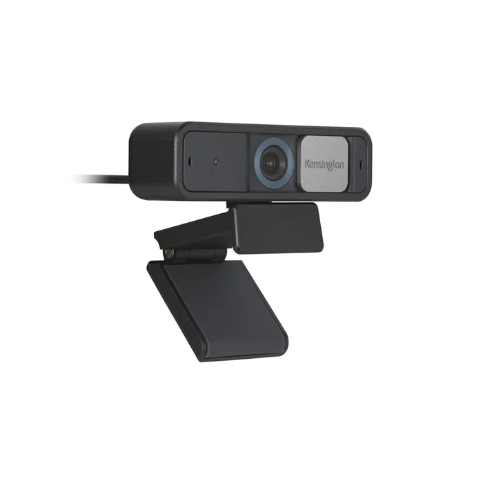 Kensington W2050 Webcam Pro 1080p Full HD Auto Enfoque, 93° Campo Visión, Micrófonos Estéreo, USB, Compatible Teams/Zoom, Tapa Privacidad, Negro/Gris