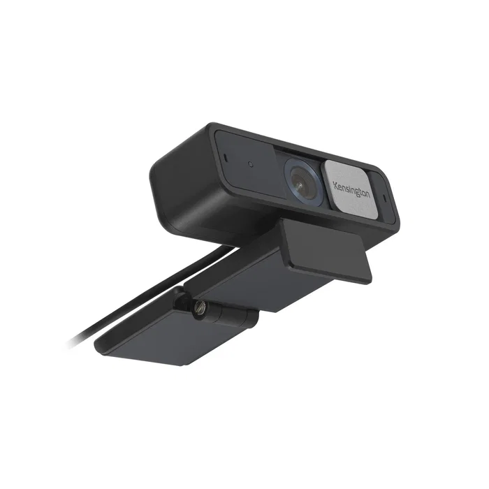 Kensington W2050 Webcam Pro 1080p Full HD Auto Enfoque, 93° Campo Visión, Micrófonos Estéreo, USB, Compatible Teams/Zoom, Tapa Privacidad, Negro/Gris