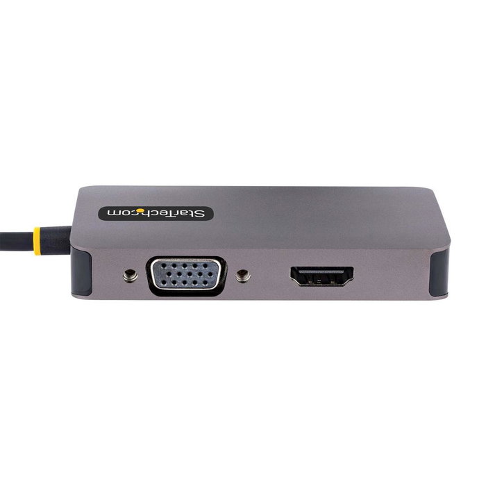 Startech.com Adaptador USB-C a HDMI, DVI, VGA, 4K 60Hz, con Cable USB-C 30 cm, Gris, Plug and Play, Thunderbolt 3/4