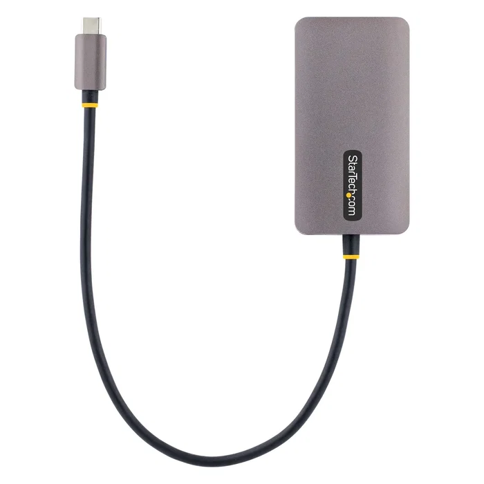 StarTech Adaptador Gráfico USB Type-C a HDMI VGA DVI 4K 60Hz HDR - 118-USBC-HDMI-VGADVI - Color Gris