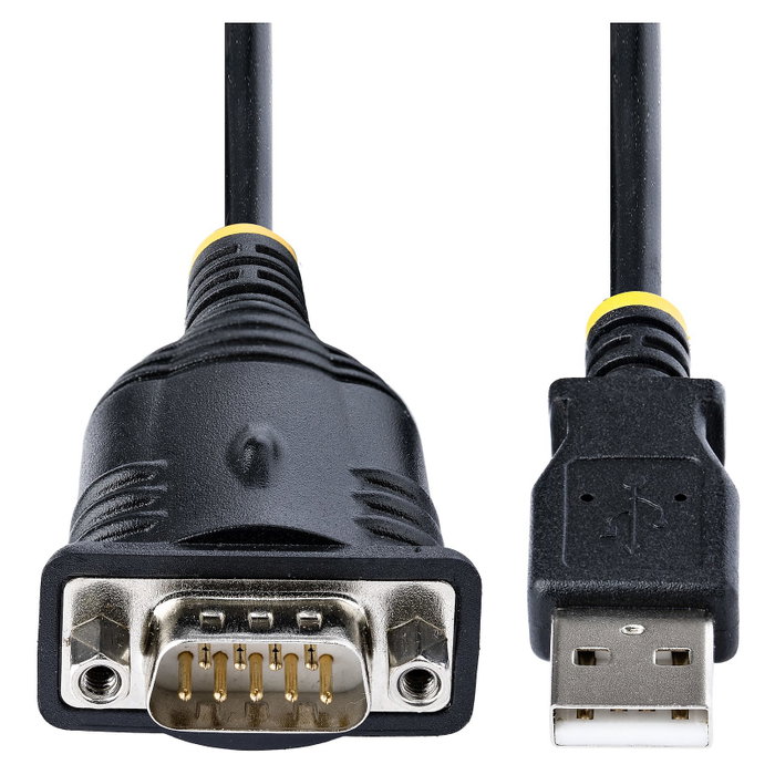 StarTech.com Cable USB a Serie de 1m, Conversor DB9 Macho RS232 a USB Prolific