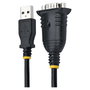 StarTech.com Cable USB a Serie de 1m, Conversor DB9 Macho RS232 a USB Prolific