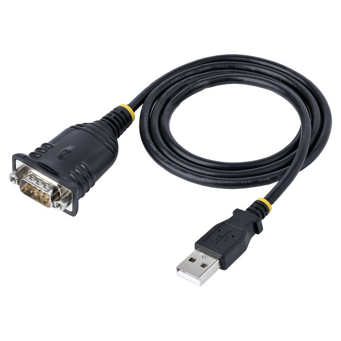 StarTech.com Cable USB a Serie de 1m, Conversor DB9 Macho RS232 a USB Prolific
