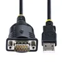 StarTech.com Cable Adaptador USB a Serie RS-232 DB9 1P3FP-USB-SERIAL, 0.91 m, Prolific PL2303, Compatible con Windows, Mac, Linux
