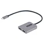 StarTech.com Adaptador USB-C a HDMI Doble MST Hub 4K 60Hz Gris