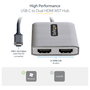 StarTech.com Adaptador USB-C a HDMI Doble MST Hub 4K 60Hz Gris