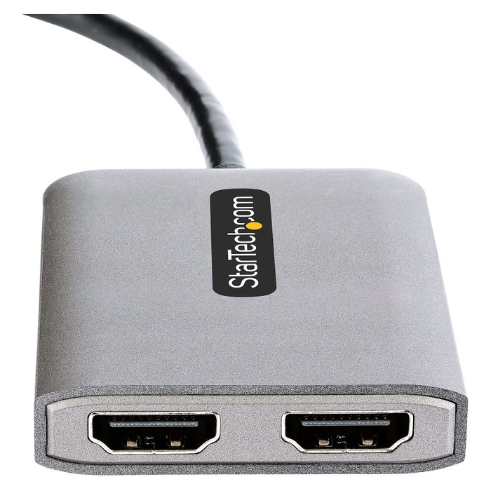 StarTech.com Adaptador USB-C a HDMI Doble MST Hub 4K 60Hz Gris
