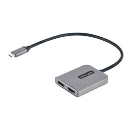 Startech Hub USB-C MST a 2 Puertos HDMI Dual 4K 60Hz - Adaptador Multimonitor con Cable