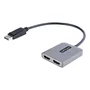 StarTech Hub MST DisplayPort a 2 Puertos HDMI - MST14DP122HD - Divisor de Vídeo para 2 Monitores 4K UHD a 60Hz, HDR, DisplayPort 1.4 con DSC, Plug & Play, Solo Windows (Negro/Gris)