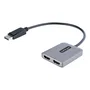 StarTech Hub MST DisplayPort a 2 Puertos HDMI - MST14DP122HD - Divisor de Vídeo para 2 Monitores 4K UHD a 60Hz, HDR, DisplayPort 1.4 con DSC, Plug & Play, Solo Windows (Negro/Gris)