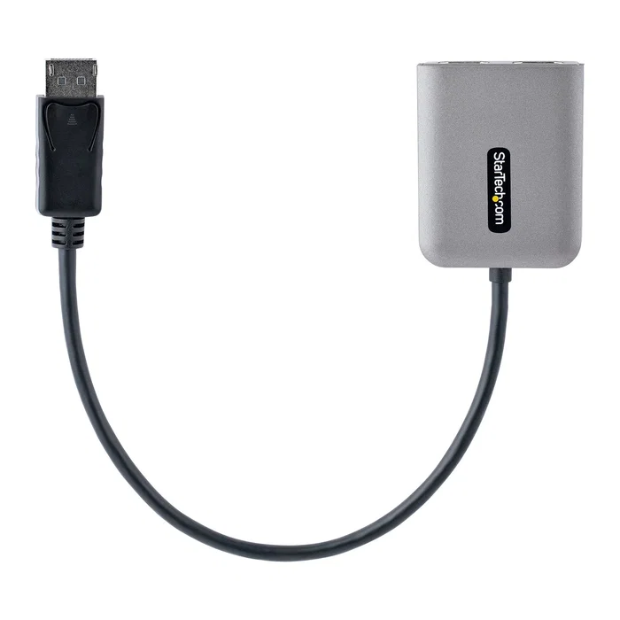 StarTech Hub MST DisplayPort a 2 Puertos HDMI - MST14DP122HD - Divisor de Vídeo para 2 Monitores 4K UHD a 60Hz, HDR, DisplayPort 1.4 con DSC, Plug & Play, Solo Windows (Negro/Gris)