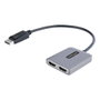 Startech.com Hub Concentrador MST DisplayPort a 2 Puertos HDMI: Adaptador Multimonitor con Doble 4K a 60 Hz