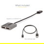 StarTech Hub Divisor MST DisplayPort a Dual HDMI 4K@60Hz DP 1.4 DSC HBR3 Adaptador Multimonitor Hub Concentrador