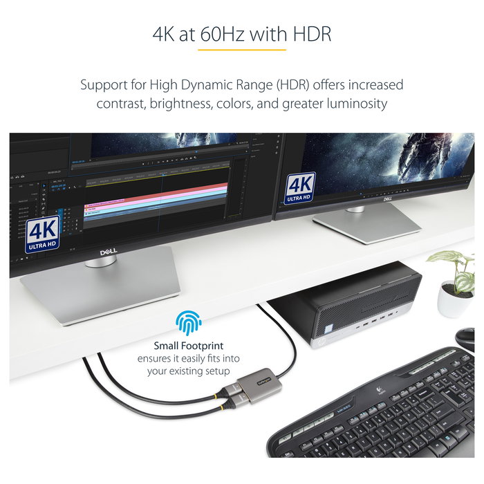 StarTech Hub Divisor MST DisplayPort a Dual HDMI 4K@60Hz DP 1.4 DSC HBR3 Adaptador Multimonitor Hub Concentrador
