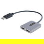 StarTech Hub Divisor MST DisplayPort a Dual HDMI 4K@60Hz DP 1.4 DSC HBR3 Adaptador Multimonitor Hub Concentrador