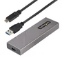 StarTech Caja Externa SSD M.2 USB-C 10Gbps - Compatible con NVMe y SATA - Instalación sin Herramientas - Incluye Cables USB-C y USB-A - Aluminio - M2-USB-C-NVME-SATA