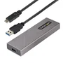 StarTech Caja Externa SSD M.2 USB-C 10Gbps - Compatible con NVMe y SATA - Instalación sin Herramientas - Incluye Cables USB-C y USB-A - Aluminio - M2-USB-C-NVME-SATA