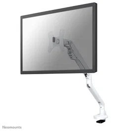 Neomounts FPMA-D750WHITE2 Soporte Brazo Monitor Ajustable para Escritorio, Resorte de Gas, 10 a 32 Pulgadas, 8 kg, VESA 75x75/100x100 mm, Giratorio e Inclinable, Color Blanco