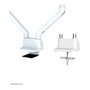 Neomounts FPMA-D750DWHITE2 Brazo de monitor doble giratorio y pivotante para 2 pantallas de 10 a 32 pulgadas, hasta 8 kg cada una, con resorte de gas y soporte Topfix, blanco