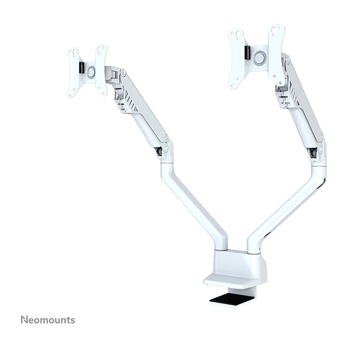Neomounts FPMA-D750DWHITE2 Brazo de monitor doble giratorio y pivotante para 2 pantallas de 10 a 32 pulgadas, hasta 8 kg cada una, con resorte de gas y soporte Topfix, blanco Neomounts FPMA-D750DWHITE2 Brazo de monitor doble giratorio y pivotante para 2 pantallas de 10 a 32 pulgadas, hasta 8 kg cada una, con resorte de gas y soporte Topfix, blanco