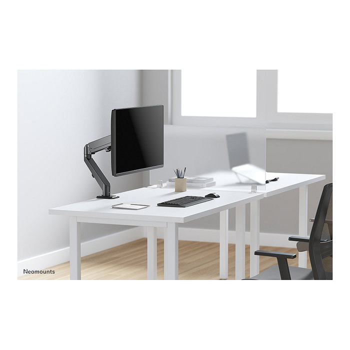 Newstar DS70-700BL1 Brazo de Monitor de Resorte de Gas Neomounts para Pantallas de 17 a 27 Pulgadas, 7 kg, VESA 100x100 mm, Negro - Soporte de Escritorio Full Motion