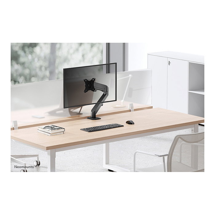 Newstar DS70-700BL1 Brazo de Monitor de Resorte de Gas Neomounts para Pantallas de 17 a 27 Pulgadas, 7 kg, VESA 100x100 mm, Negro - Soporte de Escritorio Full Motion