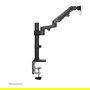 Neomounts Brazo de Monitor DS70-750BL1 Full-Motion para Pantallas de 17-27 Pulgadas, 7kg, Resorte de Gas, Pinza/Atornillado, Negro