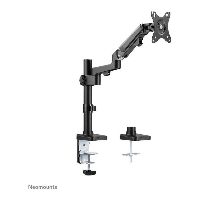 Neomounts Brazo de Monitor DS70-750BL1 Full-Motion para Pantallas de 17-27 Pulgadas, 7kg, Resorte de Gas, Pinza/Atornillado, Negro