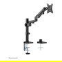Neomounts Brazo de Monitor DS70-750BL1 Full-Motion para Pantallas de 17-27 Pulgadas, 7kg, Resorte de Gas, Pinza/Atornillado, Negro