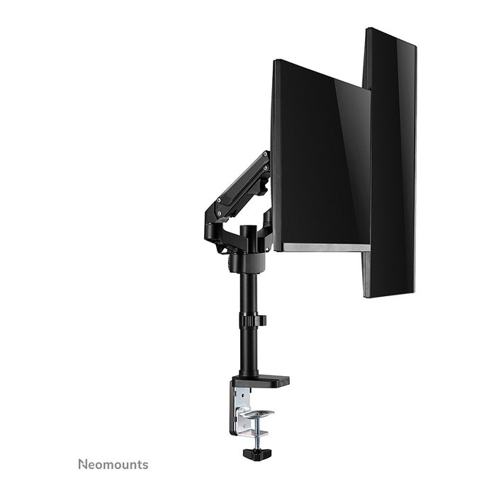 Neomounts DS70-750BL2 Brazo de Monitor de Resorte de Gas para Pantallas de 17 a 27 Pulgadas, Soporte de Escritorio con Pinza, Ajuste de Altura y Profundidad, Negro, Hasta 7 kg