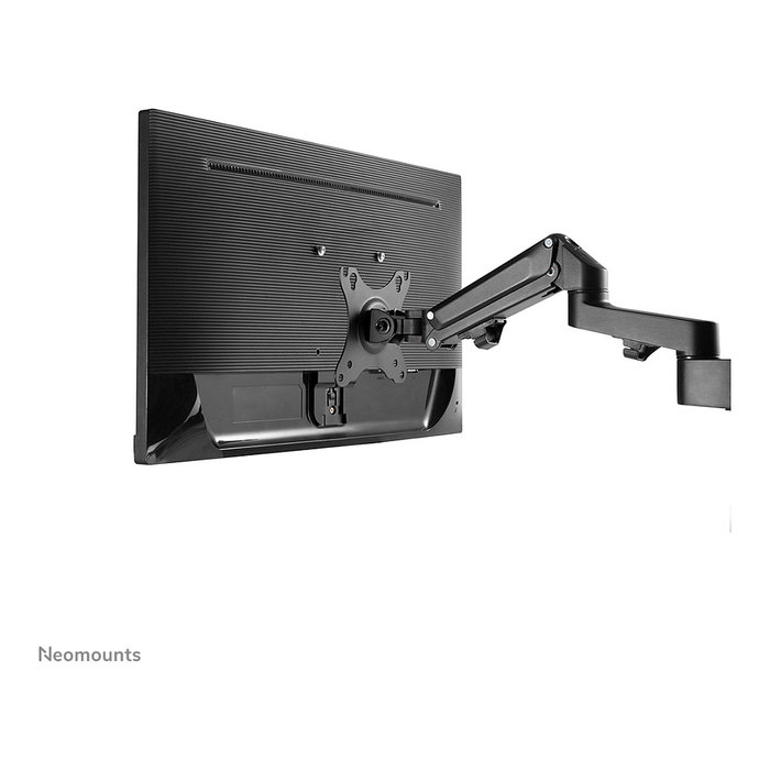 Neomounts DS70-750BL2 Brazo de Monitor de Resorte de Gas para Pantallas de 17 a 27 Pulgadas, Soporte de Escritorio con Pinza, Ajuste de Altura y Profundidad, Negro, Hasta 7 kg