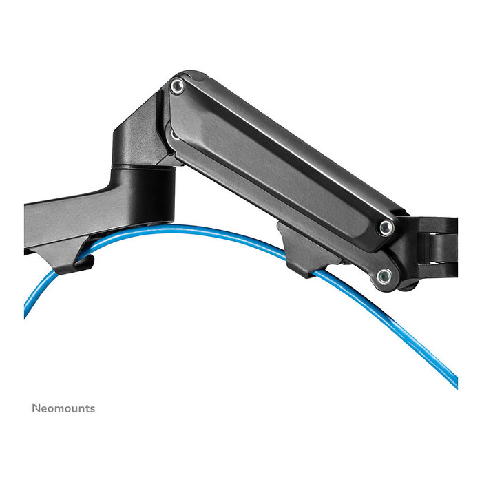 Neomounts DS70-750BL2 Brazo de Monitor de Resorte de Gas para Pantallas de 17 a 27 Pulgadas, Soporte de Escritorio con Pinza, Ajuste de Altura y Profundidad, Negro, Hasta 7 kg