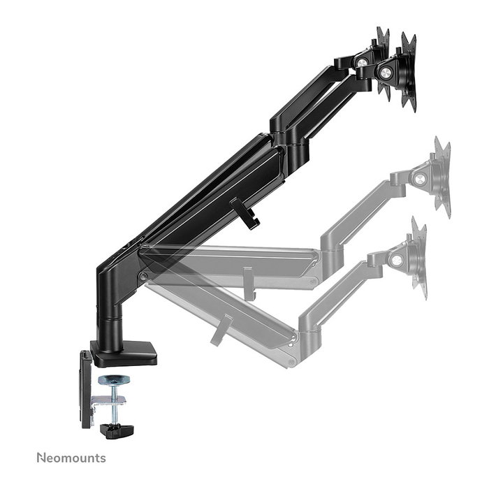 Newstar Neomounts DS70-810BL2 Brazo de monitor con resorte de gas para pantallas de 17 a 32 pulgadas, montaje en escritorio, 9 kg de capacidad, ajustable, negro