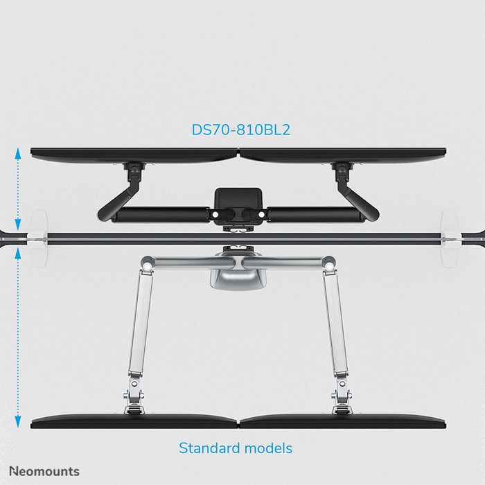 Neomounts DS70-810BL2 Soporte de Escritorio Dual para Monitores 17-32 pulg.